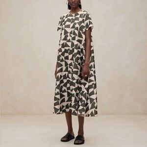 Banana Republic Aurelia Crepe Dress Pockets Small Tall